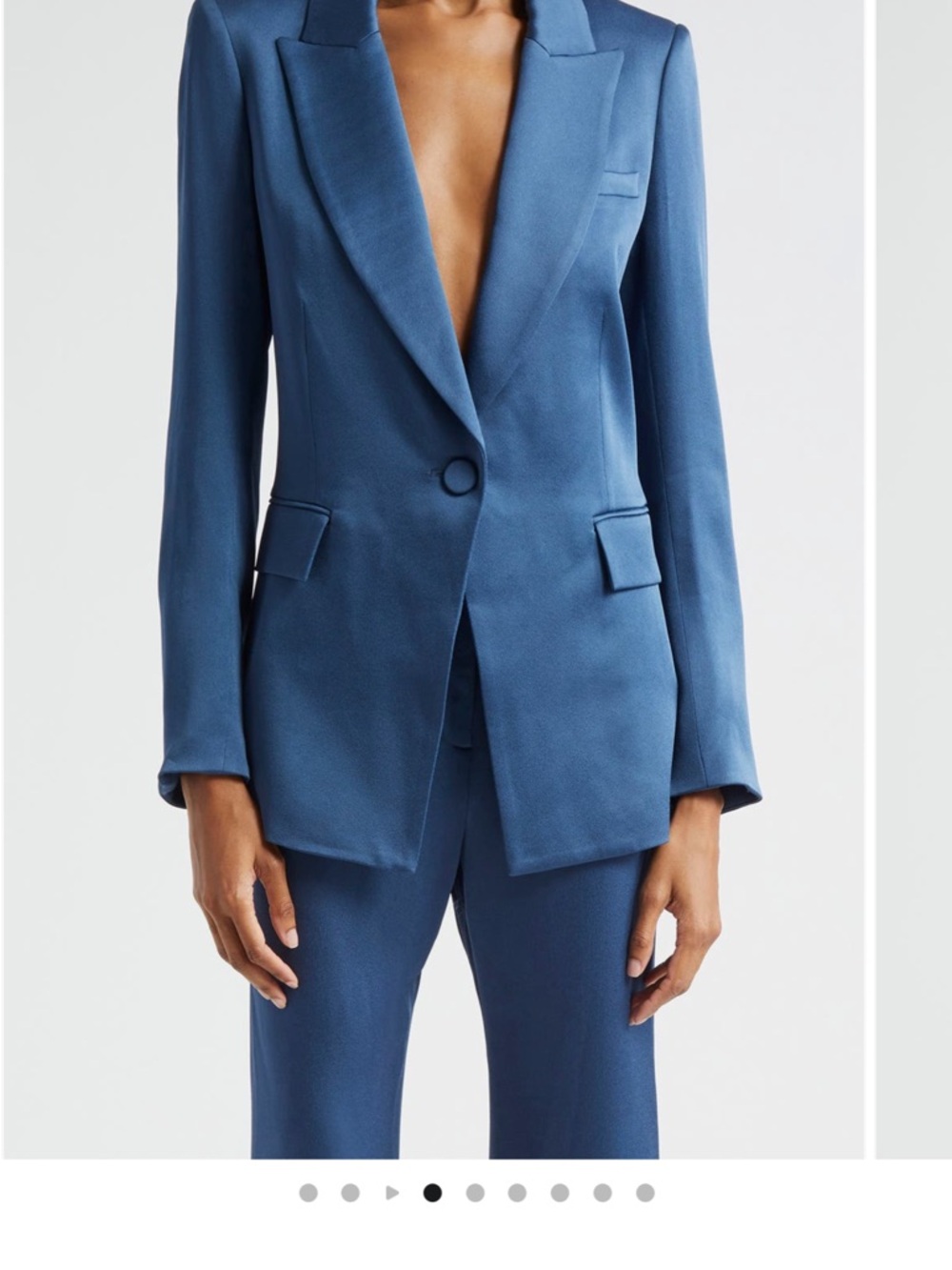 Veronica Beard Blue Single-Button Tailored Blazer